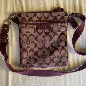 Coach Purple crossbody messenger bag